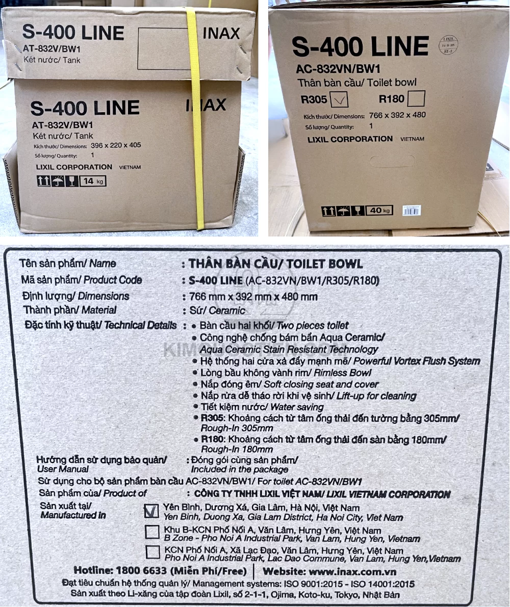 bồn cầu inax ac832vn