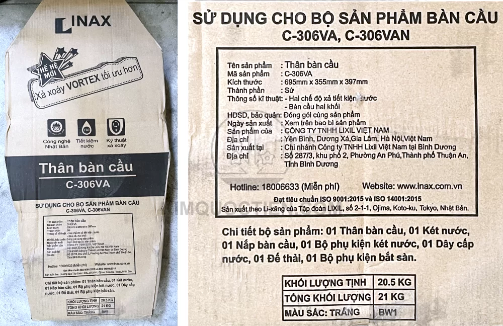 cầu inax 306