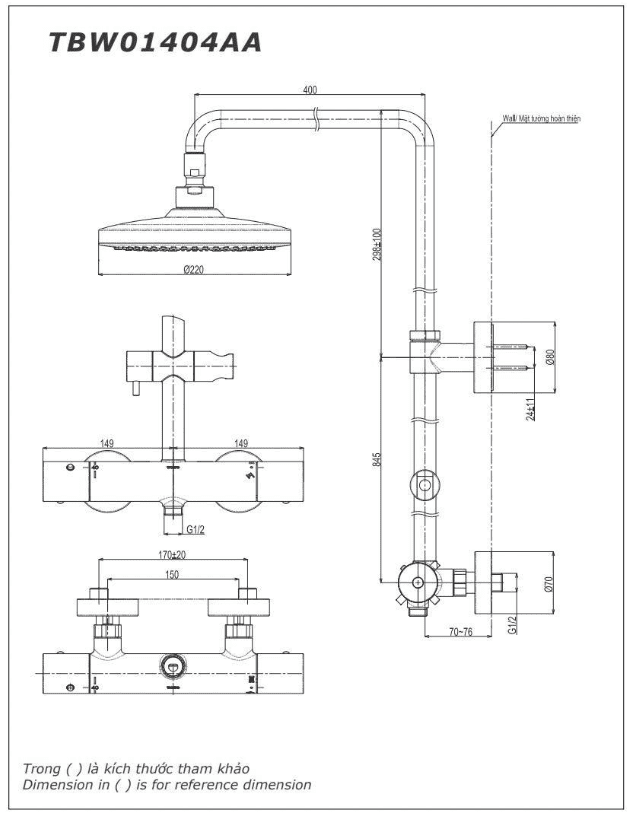 Sen Cây TOTO TBW01404AA Nhiệt Độ