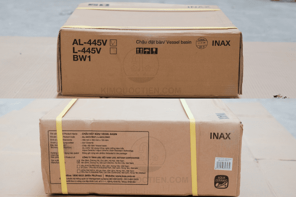 Thông Tin Và Mô Tả Sản Phẩm Lavabo INAX AL-445V Đặt Bàn Trên Hộp