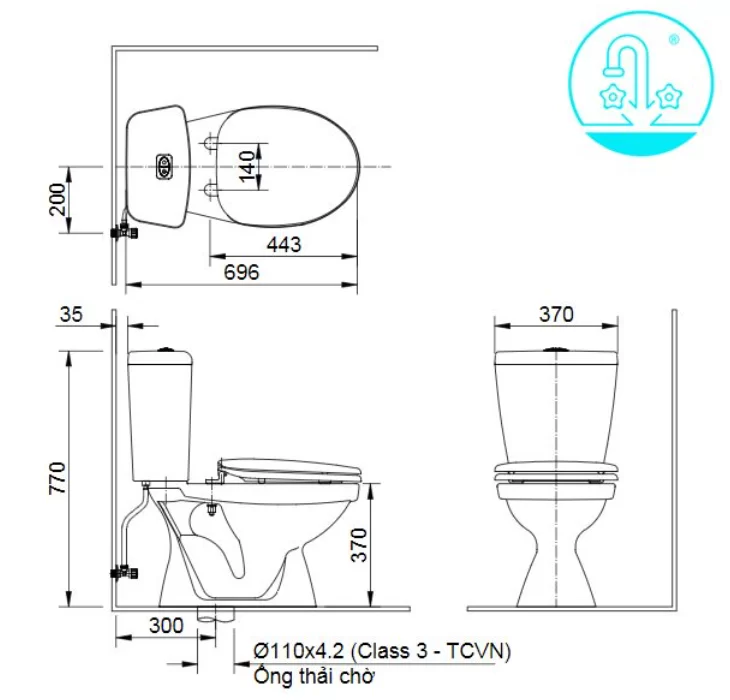 bồn cầu inax 108