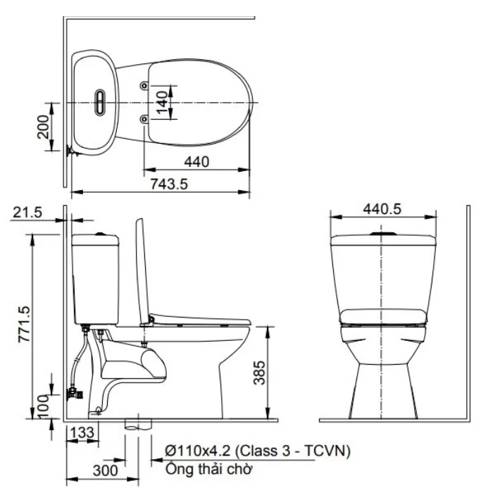 Bồn cầu INAX C-306VA