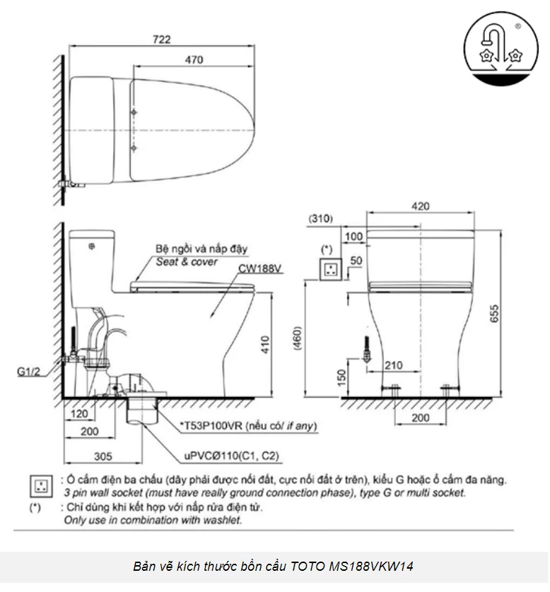 TOTO MS188VKW14