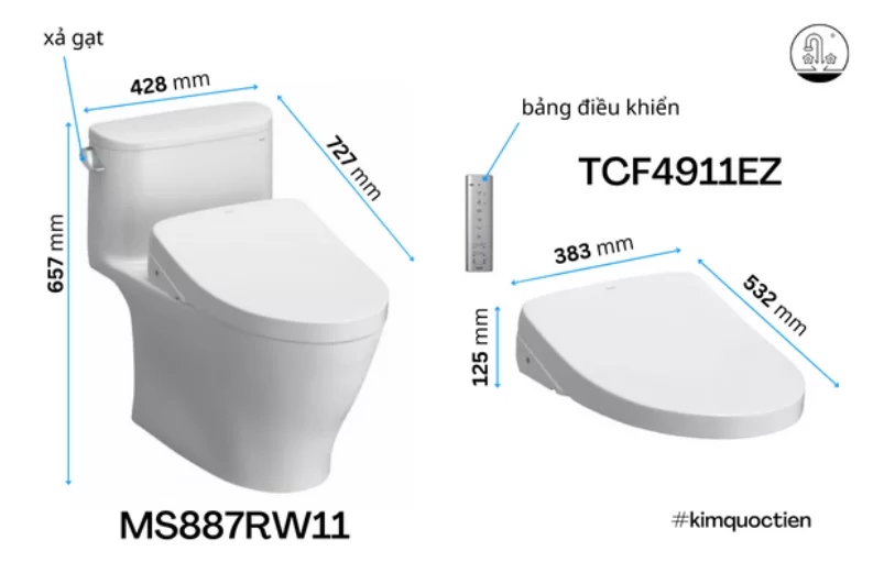 Bồn cầu TOTO MS887W11 (MS887RW11)