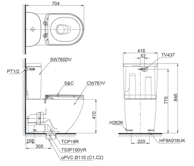 TOTO CS761DW5