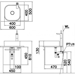 Lavabo CAESAR LF5256 Đặt Bàn