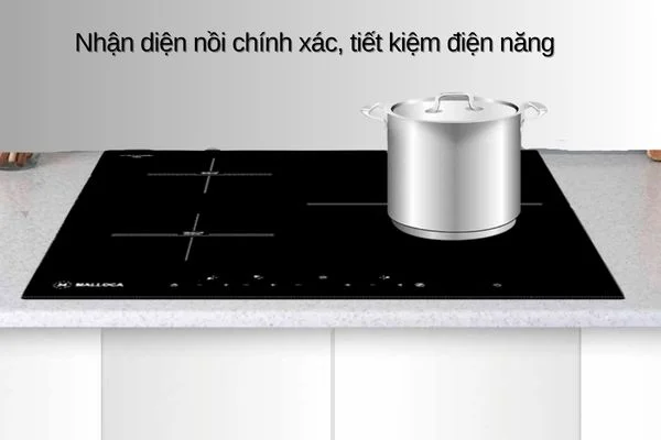 Bếp từ Malloca MH 5903 IN trang bị công nghệ nhận diện nồi chính xác 