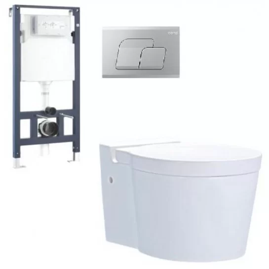 Bồn Cầu COTTO SC198817(F) Treo Tường Nắp Êm