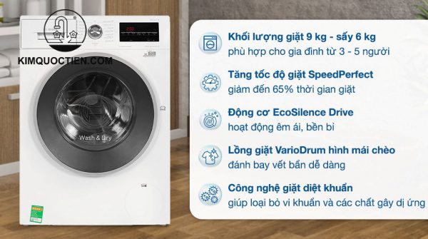 Máy giặt sấy Bosch Serie 4 WNA14400SG 