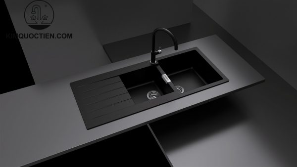 Chậu Rửa Chén HAFELE HS-GDD11650 570.35.370 Đá Màu Đen khả năng chịu lực chống va đập tốt