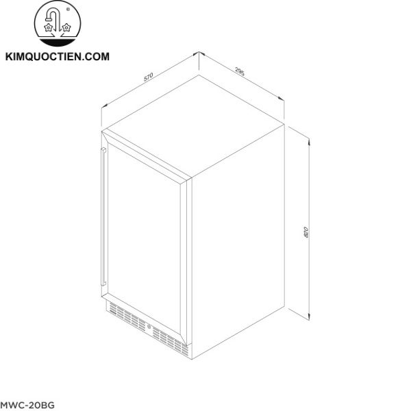 Tủ rượu Malloca MWC-20BG
