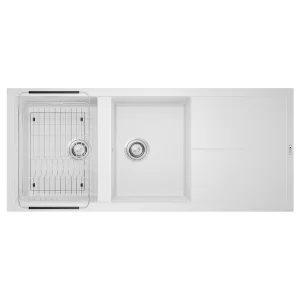 Chậu Rửa Chén KONOX LIVELLO 1160 White Silver Màu Trắng