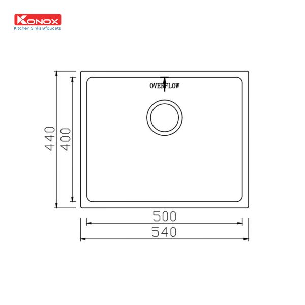 Chậu Rửa Chén KONOX Cube 5444SU Inox 1 Hộc