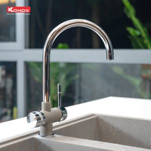 Vòi Rửa Chén KONOX Trim-Water Grey 3 Đường Nước