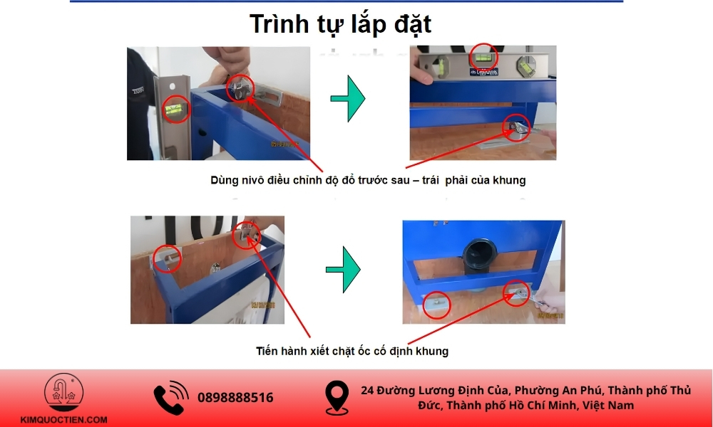 cách lắp đặt bồn cầu TOTO