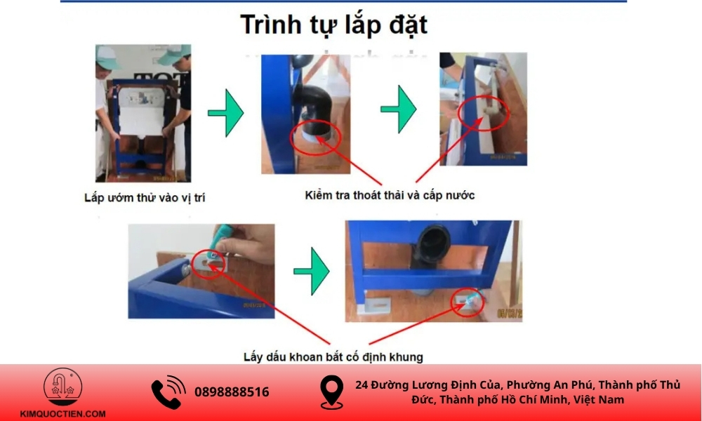 cách lắp đặt bồn cầu TOTO