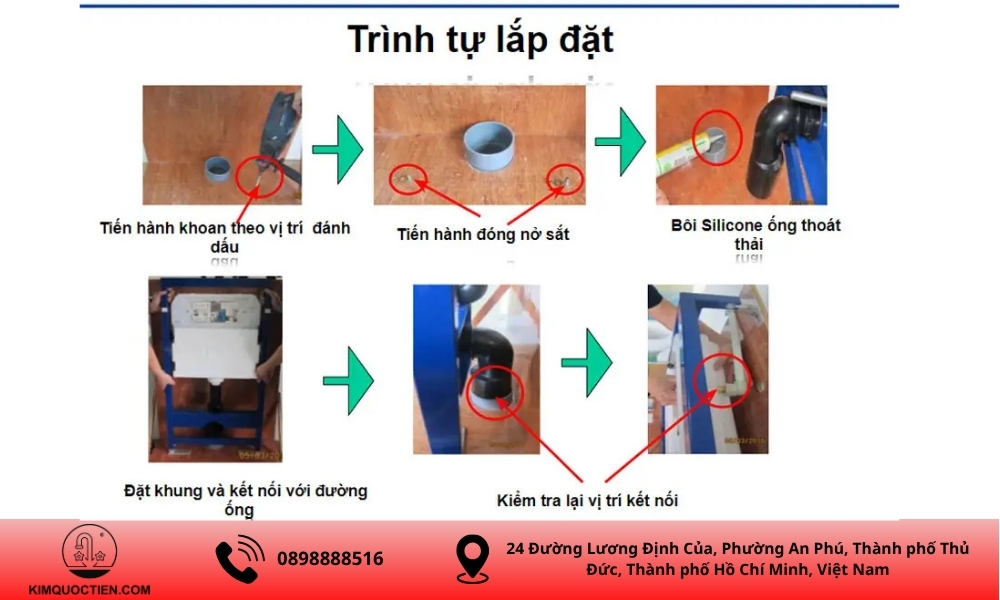 cách lắp đặt bồn cầu TOTO