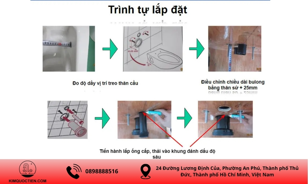 cách lắp đặt bồn cầu TOTO