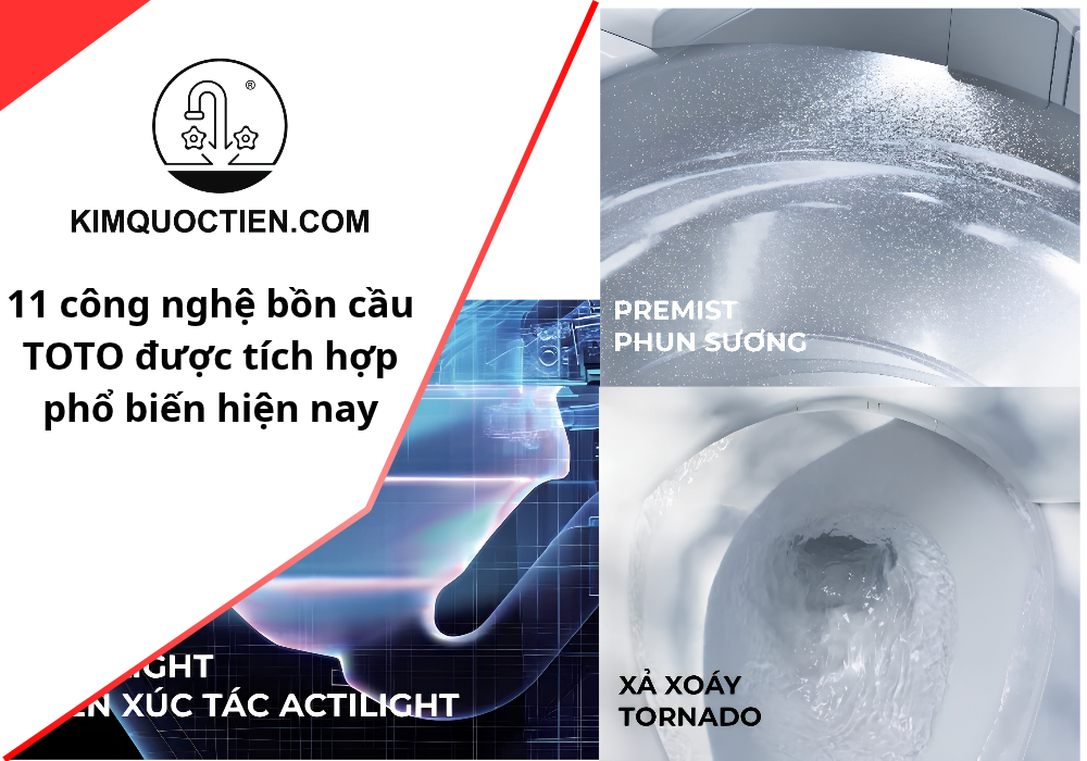 11 công nghệ bồn cầu TOTO được tích hợp phổ biến hiện nay