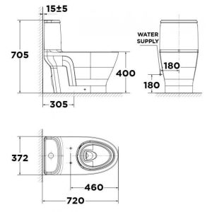 Bồn Cầu American Standard VF-1862SW Nắp Rửa Cơ M4A839 Xả Xoáy Kép LOVEN