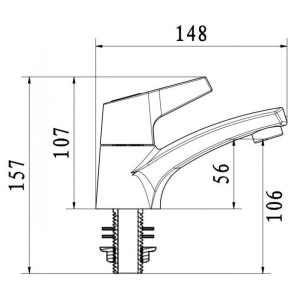Vòi Lavabo American Standard W.126 (FL0126-A) Lạnh Sandra