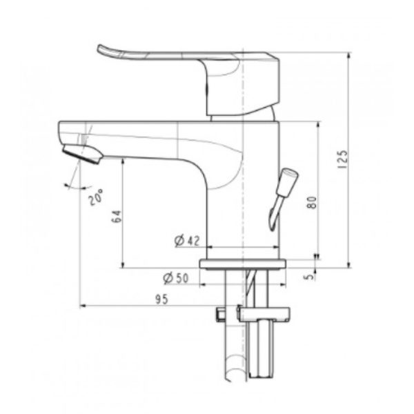 Vòi Lavabo American Standard WF-0701 Neo Modern Nóng Lạnh