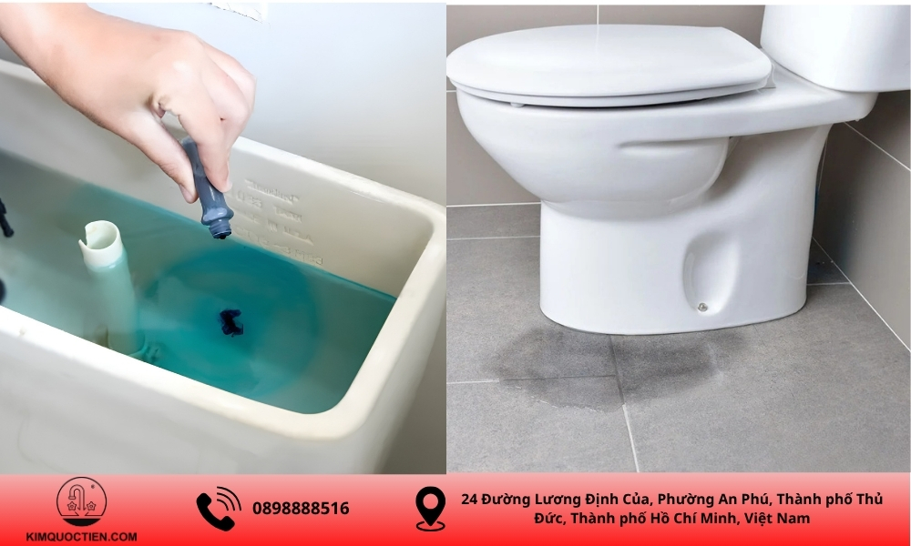 bồn cầu TOTO bị rỉ nước
