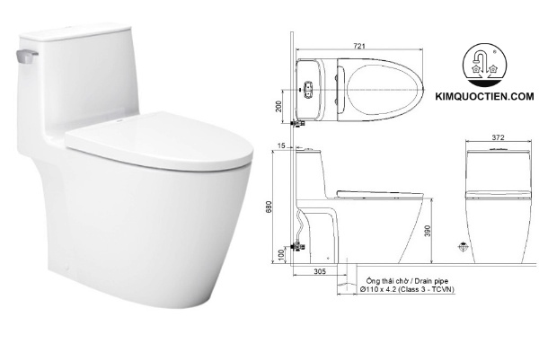 khoảng cách đặt ống bồn cầu