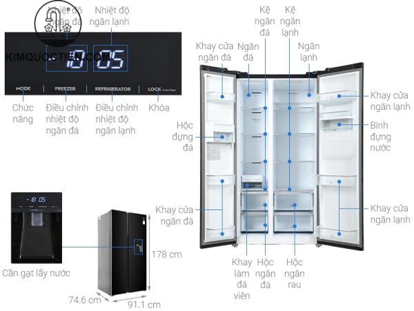 Tủ lạnh Electrolux ESE6645A-BVN 