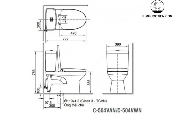 cách lắp bồn cầu inax 504