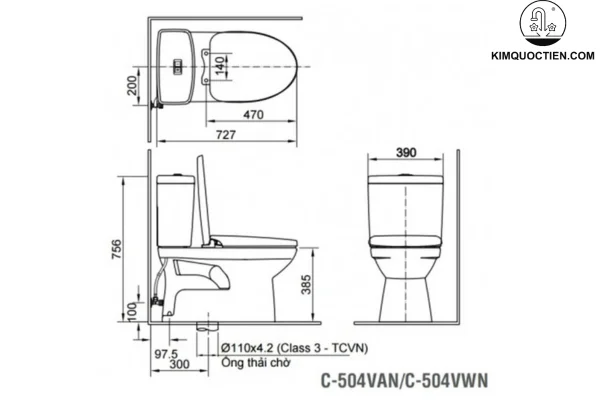 cách lắp bồn cầu inax 504