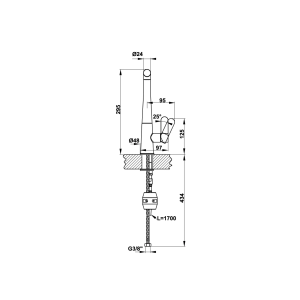 Vòi Rửa Chén HAFELE HT20-GH1P259 570.82.300 Nóng Lạnh Có Dây Rút Màu Đen