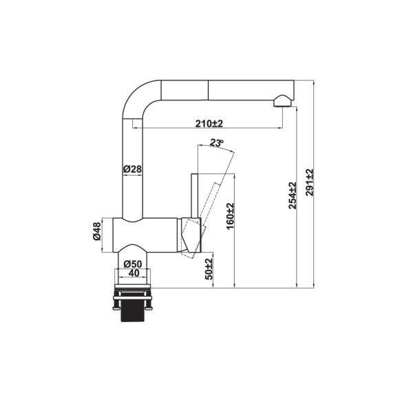 Vòi Rửa Chén HAFELE HT21-CH1P254 577.55.200 Nóng Lạnh Có Dây Rút