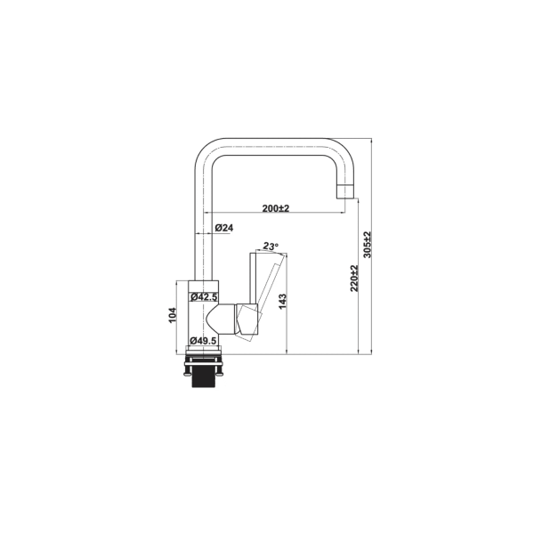 Vòi Rửa Chén HAFELE HT21-CH1F220U 577.55.250 Nóng Lạnh