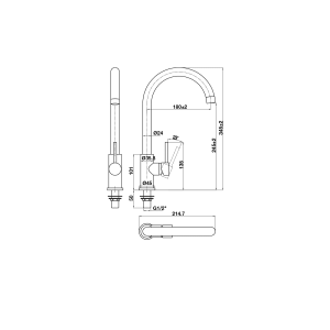 Vòi Rửa Chén HAFELE HT21-CC1F245C 577.55.270 Lạnh