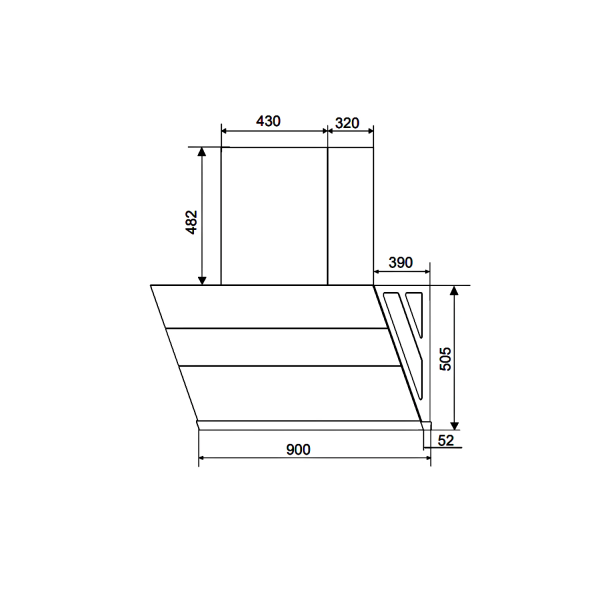 Máy Hút Mùi Áp Tường HC-H902WC Hafele 538.81.742