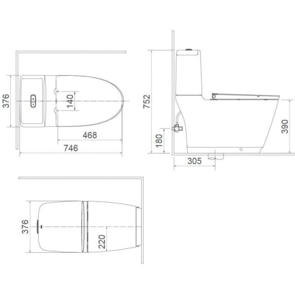 Bồn cầu hai khối INAX ACT-832+CW-KA22AVN