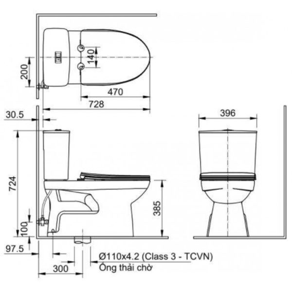 Kệ đựng chổi vệ sinh INAX KFS-948V