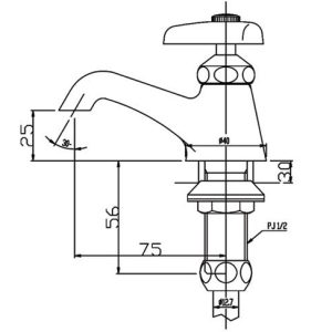 Vòi chậu nước lạnh INAX LF-1P