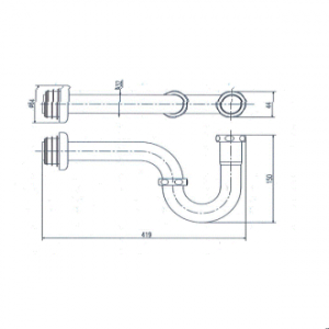 Ống thải chữ P INAX A-678P