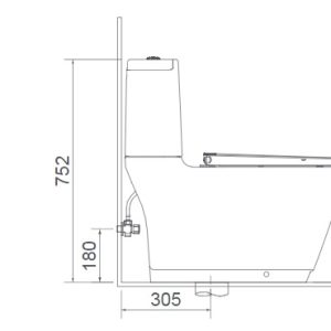 Bồn cầu hai khối INAX AC-823+CW-H17VN