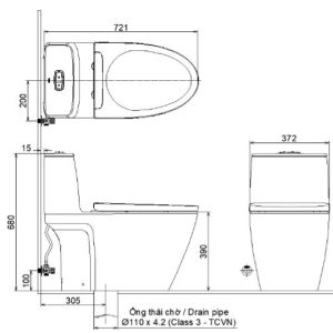 Bồn cầu một khối INAX ACT-902+CW-KA22AVN