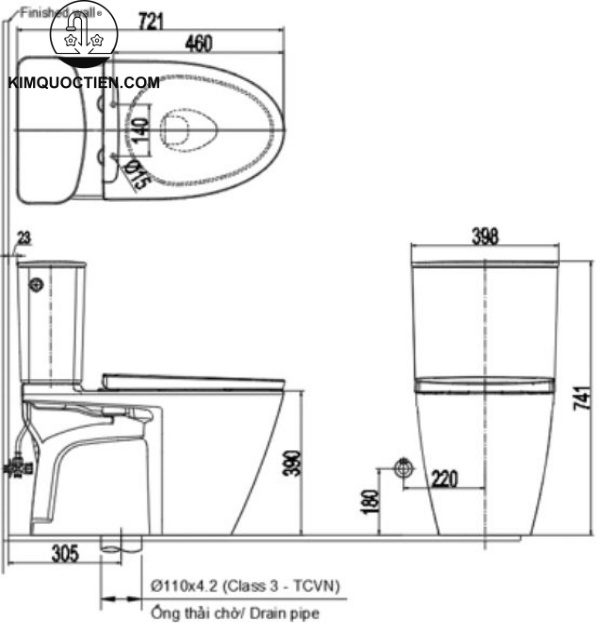 Bồn cầu thông minh INAX ACT-602 CW-S15VN 