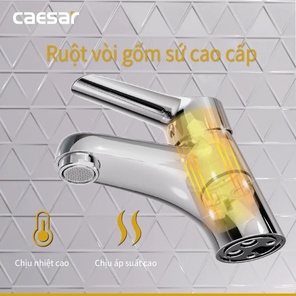 Vòi lavabo Caesar nóng lạnh B330CU