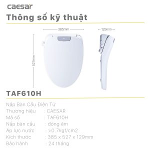 Bồn cầu 1 khối nắp điện tử Caesar C1364F/TAF610H