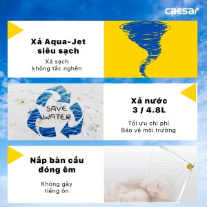 Bồn cầu 1 khối nắp rửa cơ C1395F/TAF060