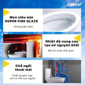 Bồn cầu 1 khối nắp rửa cơ C1395F/TAF060
