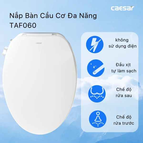 Bồn cầu 1 khối nắp rửa cơ Caesar C1391F/TAF060