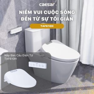 Bồn cầu 1 khối nắp điện tử Caesar C1394F/TAF610H