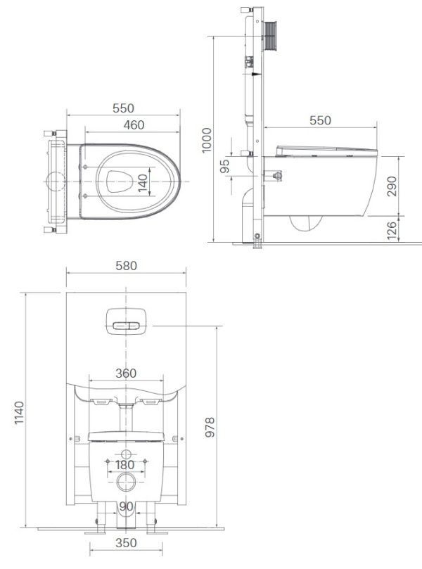 Bồn cầu nắp rửa điện tử Inax AC-952+CW-KA22AVN